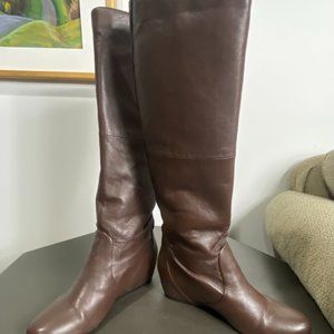 Report Brand Leather Hidden Wedge Pull-On Boot